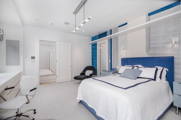 Bedroom, Interior, Pendant Lights, Recessed Lighting