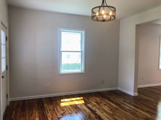 Empty room, Interior, Pendant Lights, Wood Texture Flooring