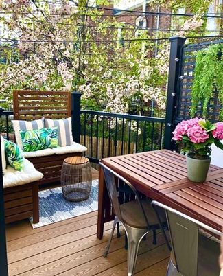 Exterior, Wood Texture Flooring