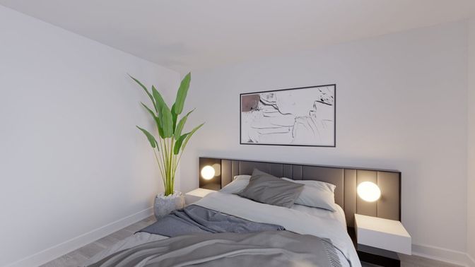 Bedroom, Interior, Wood Texture Flooring