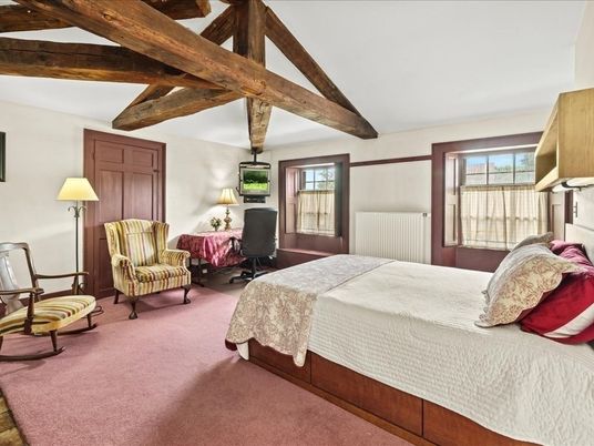Bedroom, Home Office, Interior, Wooden Beams