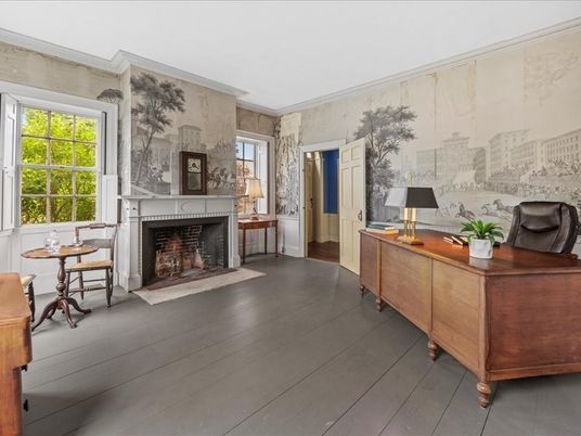 Fireplace, Interior, Wood Texture Flooring