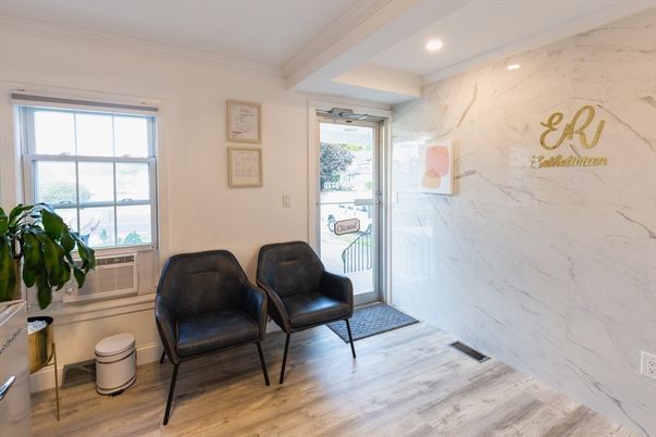 Interior, Marble Walls, Recessed Lighting, Wood Texture Flooring