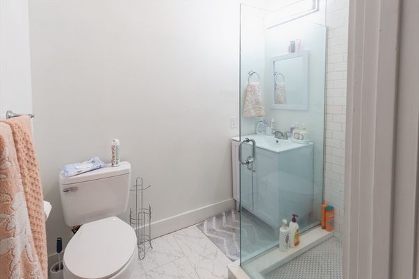Bathroom, Glass Shower, Interior, Marble