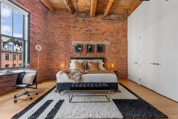 Bedroom, Interior, Stone Walls, Wooden Beams, Wooden Ceilings, Wood Texture Flooring