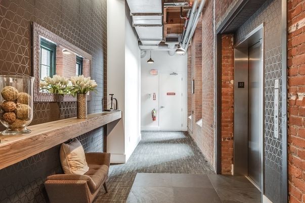Elevator, Interior, Stone Walls