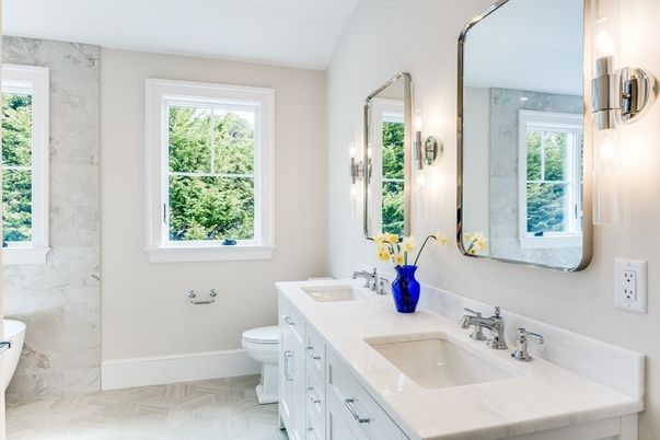 Bathroom, Dual Sink Vanities, Interior, Marble, Marble Walls