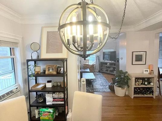Chandelier, Interior, Wood Texture Flooring