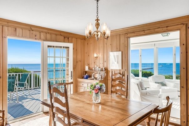 Chandelier, Dining room, Interior, Water, Wood Texture Flooring, Wooden Walls