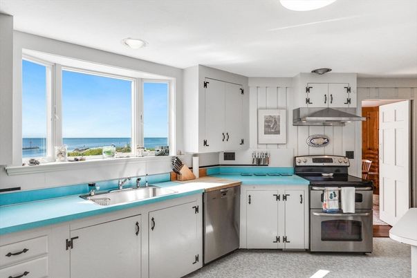 Interior, Kitchen, Recessed Lighting, Stainless Steel Appliances, Water