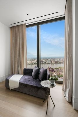 Bedroom, Interior, Recessed Lighting, Water, Wood Texture Flooring