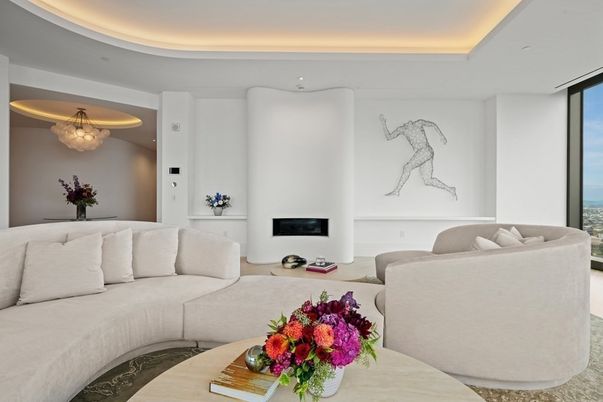 Fireplace, Interior, Living room, Pendant Lights, Recessed Lighting