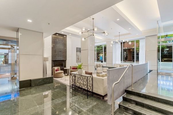 Fireplace, Interior, Living room, Pendant Lights, Recessed Lighting