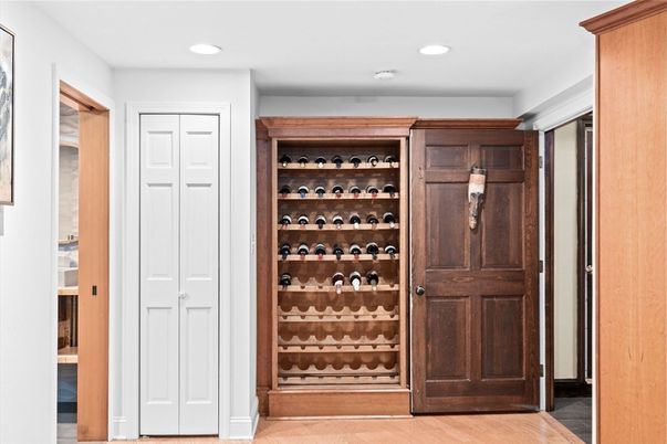 Interior, Recessed Lighting, Wine Storage, Wood Texture Flooring