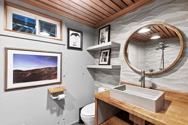 Bathroom, Interior, Wooden Ceilings