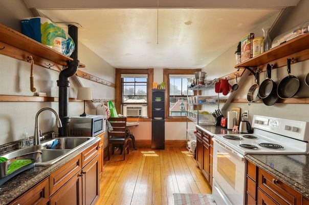 Interior, Kitchen, Wood Texture Flooring