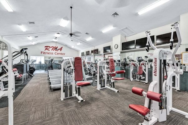 Fitness Equipment, Gym, Interior, Recessed Lighting