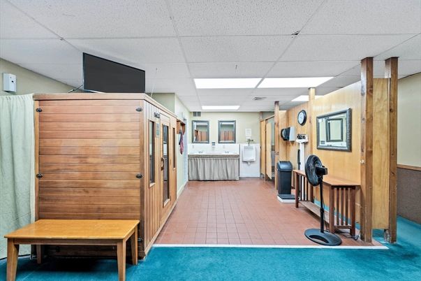 Interior, Kitchen, Recessed Lighting, Washer, Wooden Walls