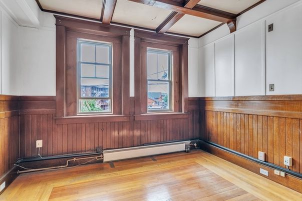 Empty room, Interior, Wooden Beams, Wood Texture Flooring, Wooden Walls