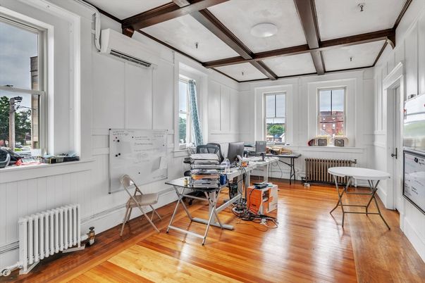 Home Office, Interior, Wooden Beams, Wood Texture Flooring