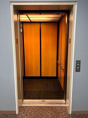 Elevator, Interior, Wooden Walls