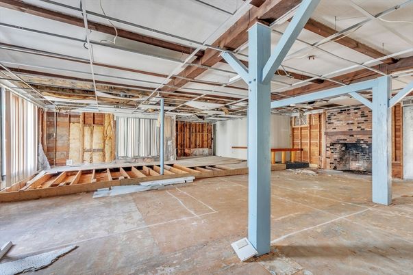 Interior, Stone Walls, Wooden Beams