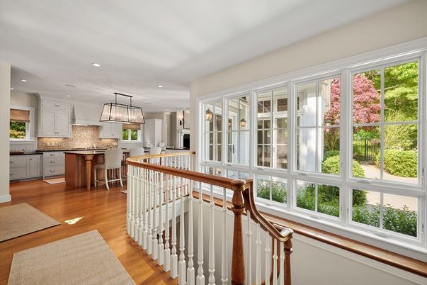 Chandelier, Interior, Kitchen, Pendant Lights, Recessed Lighting, Wood Texture Flooring