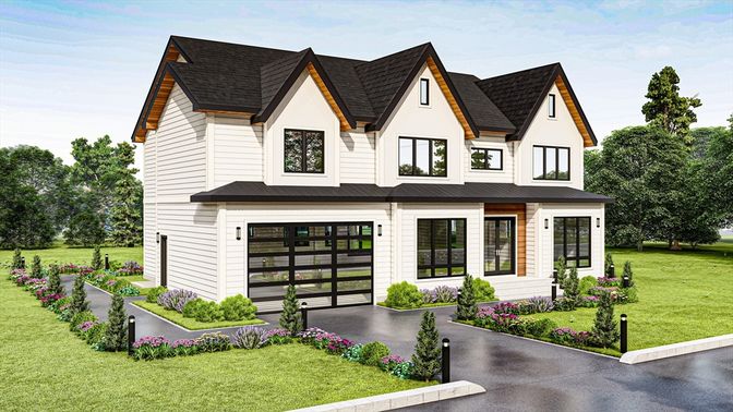 Attached, Exterior, Facade, Farmhouse