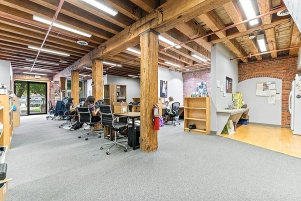 Home Office, Interior, Stone Walls, Wooden Beams, Wooden Ceilings, Wood Texture Flooring