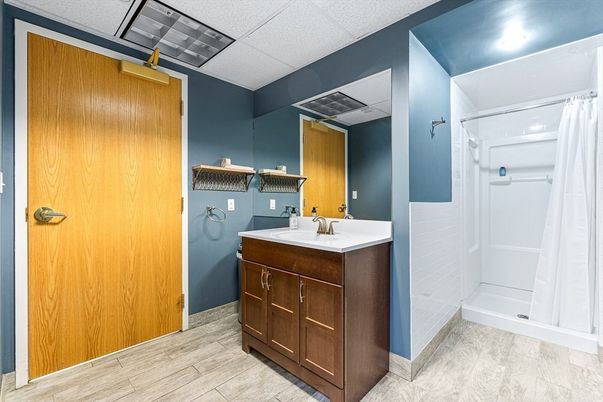 Bathroom, Interior, Wood Texture Flooring