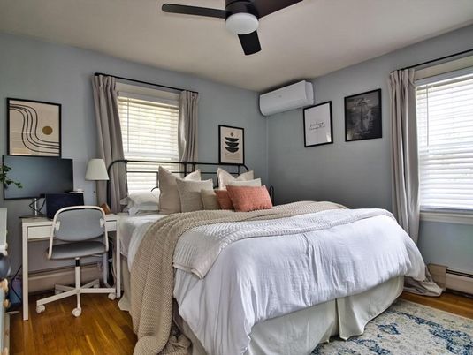 Bedroom, Home Office, Interior, Wood Texture Flooring