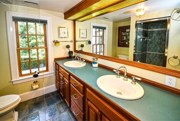 Bathroom, Dual Sink Vanities, Glass Shower, Interior