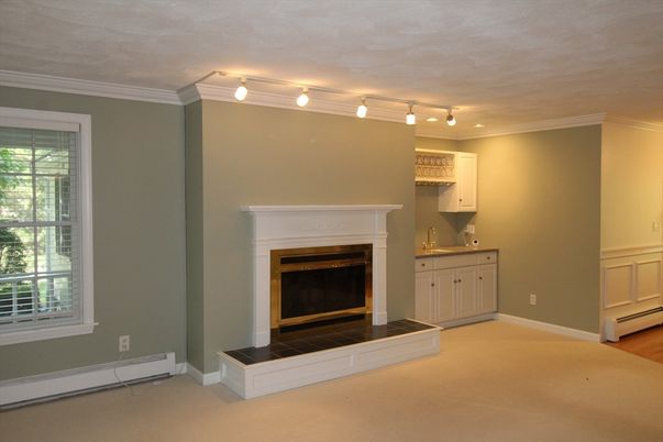 Empty room, Fireplace, Interior