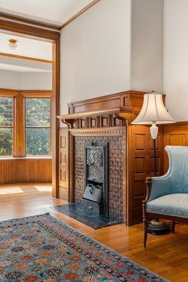 Fireplace, Interior, Wood Texture Flooring