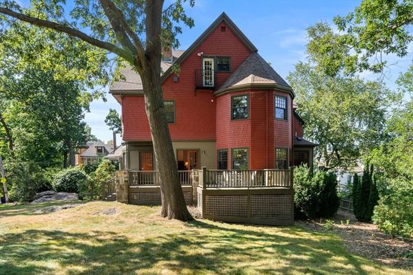 Backyard, Exterior, Facade, Brick Facade, Queen Anne Victorian