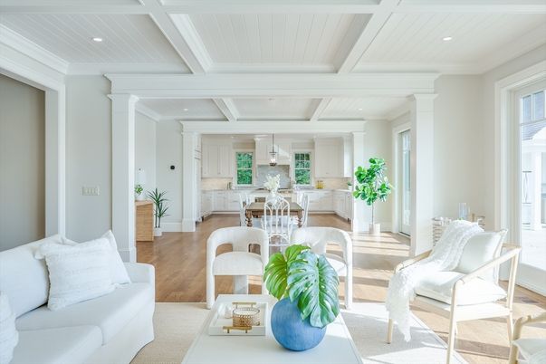 Dining room, Interior, Kitchen, Living room, Pendant Lights, Recessed Lighting, Wood Texture Flooring