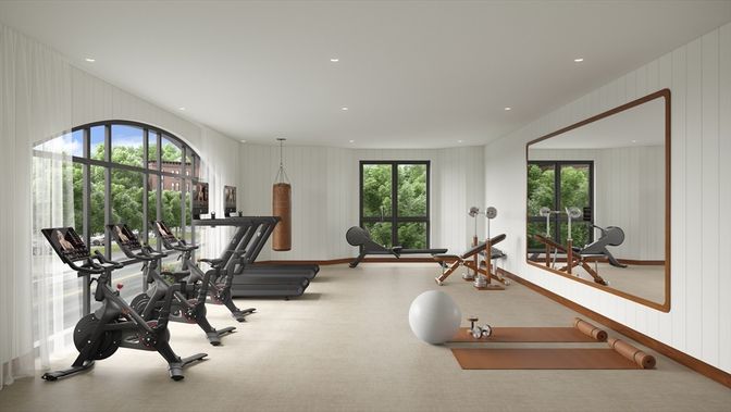 Fitness Equipment, Interior, Recessed Lighting
