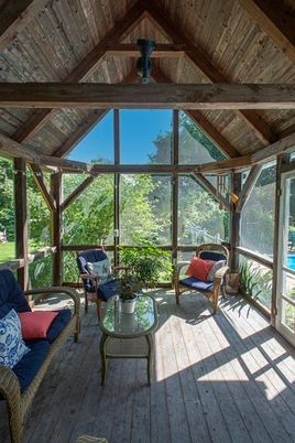 Interior, Sun Room, Wooden Beams, Wooden Ceilings, Wood Texture Flooring