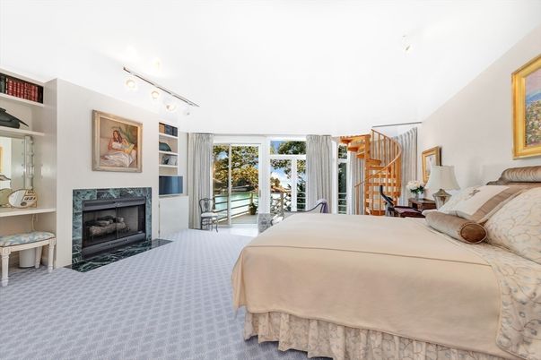 Bedroom, Fireplace, Interior