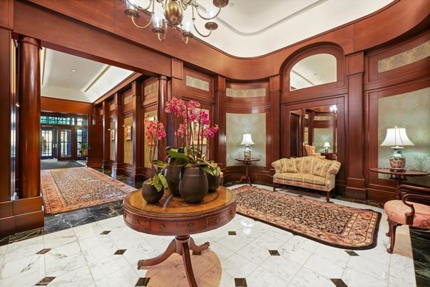 Chandelier, Interior, Marble, Wooden Walls