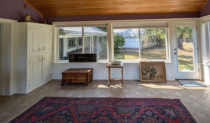 Interior, Sun Room, Wooden Ceilings