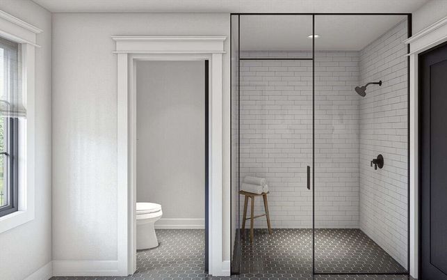 Bathroom, Glass Shower, Interior