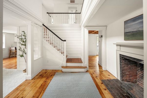 Fireplace, Interior, Wood Texture Flooring