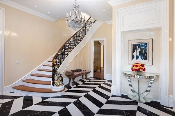 Chandelier, Interior, Marble, Recessed Lighting