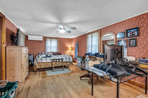 Bedroom, Home Office, Interior, Wood Texture Flooring