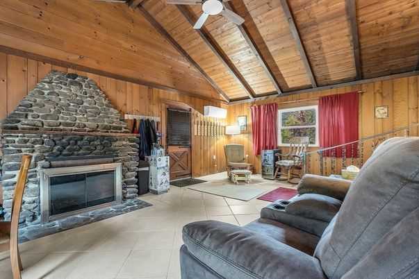 Fireplace, Interior, Living room, Stone Walls, Wooden Beams, Wooden Ceilings, Wooden Walls