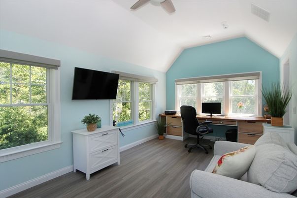Home Office, Interior, Wood Texture Flooring