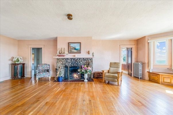 Empty room, Fireplace, Interior, Wood Texture Flooring