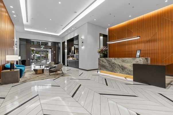 Interior, Living room, Marble, Pendant Lights, Recessed Lighting, Wooden Walls