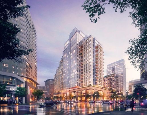 Exterior, Facade, Lake, Condo Building